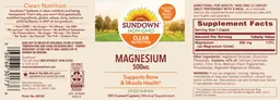 Label for Magnesium 500 mg