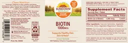 Label for Biotin 1000 mcg