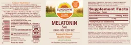 Label for Melatonin 5 mg