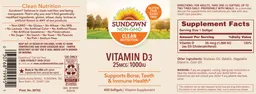 Label for Vitamin D3 25 mcg 1000 IU
