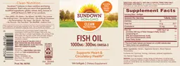 Label for Fish Oil 1000 mg