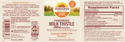 Label for Milk Thistle 240 mg