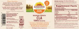 Label for Maximum Strength CLA 1500 mg