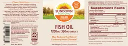 Label for Fish Oil 1200 mg