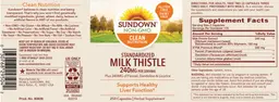 Label for Standardized Milk Thistle 240 mg