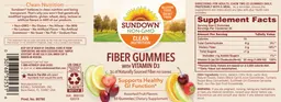 Label for Fiber Gummies With Vitamin D3