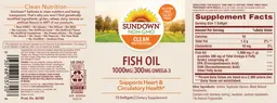Label for Fish Oil 1000 mg 300 mg Omega-3