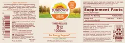 Label for B12 1000 mcg