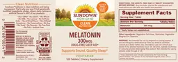 Label for Melatonin 300 mcg