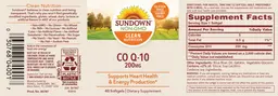 Label for Co Q-10 200 mg