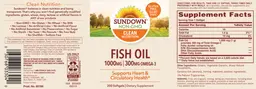 Label for Fish Oil 1000 mg