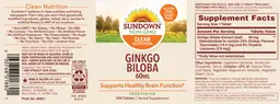 Label for Ginkgo Biloba 60 mg