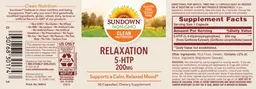 Label for Relaxation 5-HTP 200 mg