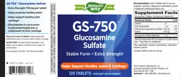 Label for GS-750 Glucosamine Sulfate