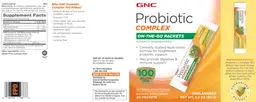 Label for Probiotic Complex On-The-Go Packets 100 Billion CFUs