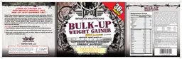 Label for Bulk-Up Weight Gainer Vanilla