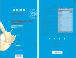 Label for Metabolic Age Support Whey Protein Shake Vanilla
