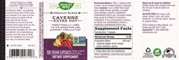 Label for Cayenne Extra Hot