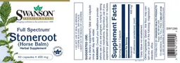 Label for Full Spectrum Stoneroot 400 mg