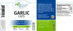 Label for Garlic Caps