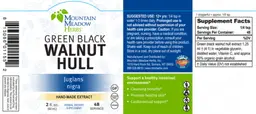 Label for Green Black Walnut Hull