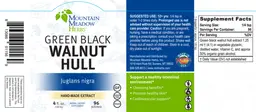 Label for Green Black Walnut Hull
