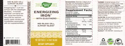 Label for Energizing Iron with Eleuthero