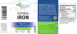 Label for Herbal Iron