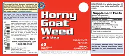 Label for Horny Goat Weed With Maca