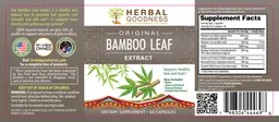 Label for Original Bamboo Leaf Extract