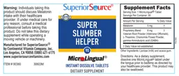 Label for Super Slumber Helper