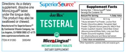 Label for Just Men Testeral