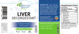 Label for Liver Decongestant