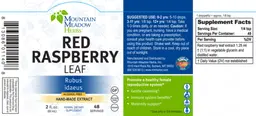 Label for Red Raspberry Leaf
