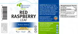 Label for Red Raspberry Leaf