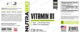Label for Vitamin B1 500 mg