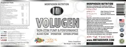 Label for Volugen Tropical Gummy