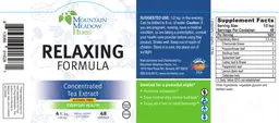 Label for Relaxing Formula