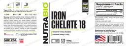 Label for Iron Chelate 18 18 mg