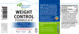 Label for Weight Control Formula ll