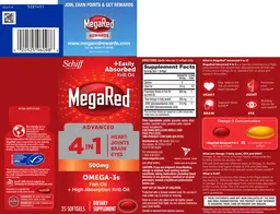 Label for Advanced 4 in 1 500 mg Omega-3s