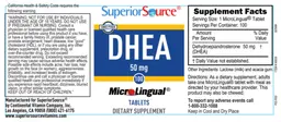 Label for DHEA 50 mg