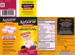 Label for Airborne Original Very Berry