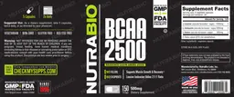 Label for BCAA 2500