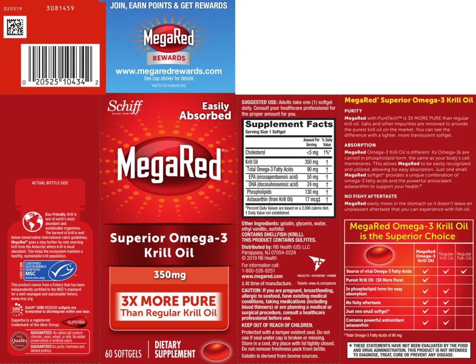 Label for Superior Omega-3 Krill Oil 350 mg