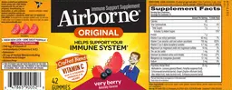 Label for Airborne Original Very Berry