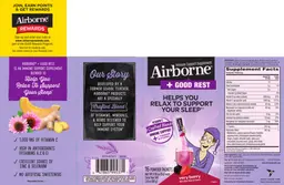 Label for Airborne + Good Rest Very Berry