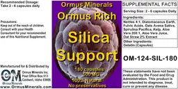 Label for Ormus Rich Silica Support