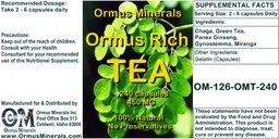 Label for Ormus Rich Tea
