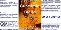 Label for Curcumin Blend